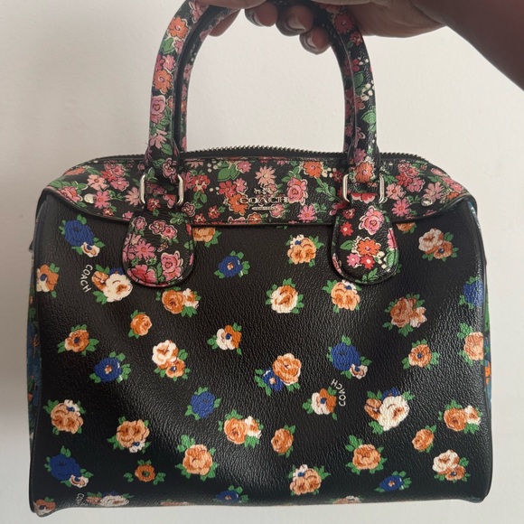 Coach multicolor floral print coated canvas mini bennet satchel - Picture 1 of 4